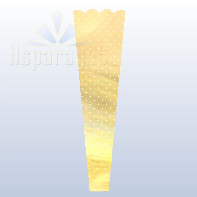 FLORAL SLEEVE METALLIC 20CM/GOLD/DOTTED (50PCS/PACK)