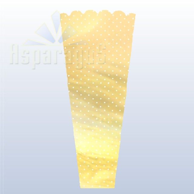 FLORAL SLEEVE METALLIC 30CM/GOLD/DOTTED (50PCS/PACK)