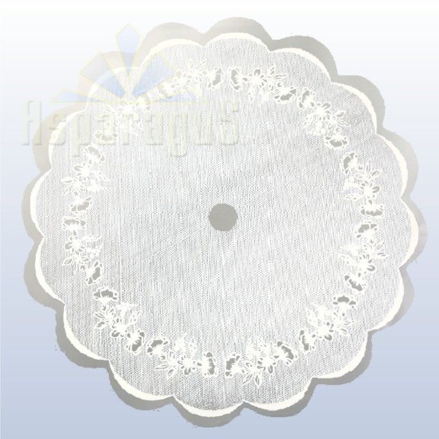 PAINTED ROUND CELLOPHANE 40CM/WHITE/LILY (50PCS/PACK)
