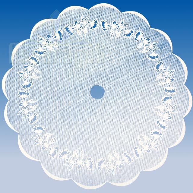 PAINTED ROUND CELLOPHANE 50CM/WHITE/LILY (50PCS/PACK)