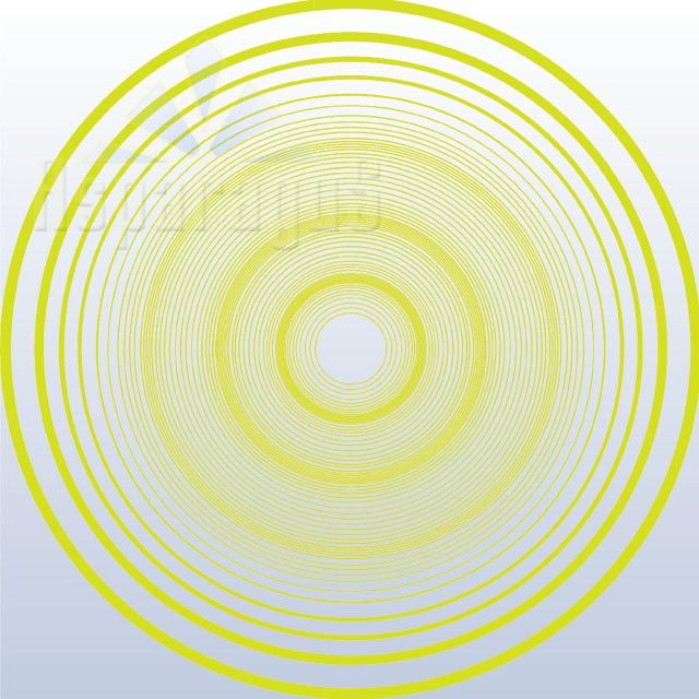 PAINTED ROUND CELLOPHANE 50CM/YELLOW/TARGET (50PCS/PACK)