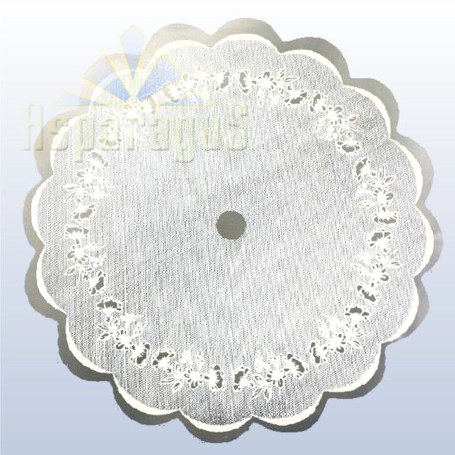 PAINTED ROUND CELLOPHANE 60CM/WHITE/LILY (50PCS/PACK)