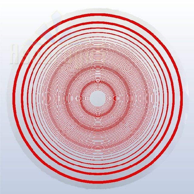 PAINTED ROUND CELLOPHANE 70CM/RED/TARGET (50PCS/PACK)