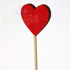 HEARTH PICK 5X5X25CM/ RED (5PC/BAG)