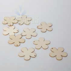 STACKABLE WOODEN FLOWERS 5CM (12PC/PACK)