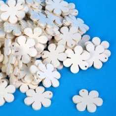 STACKABLE WOODEN FLOWERS 2,5CM (32PC/PACK)