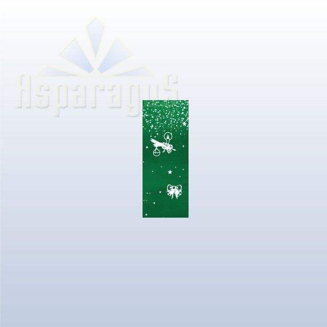 CELLOPHANE GIFT BAG METALLIC 10X25CM/GRASS GREEN/CANDLE (50PCS/PACK)