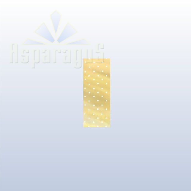 CELLOPHANE GIFT BAG METALLIC 10X25CM/GOLD/DOTTED (50PCS/PACK)