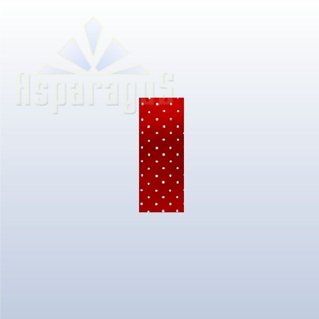 CELLOPHANE GIFT BAG METALLIC 10X25CM/RED/DOTTED (50PCS/PACK)