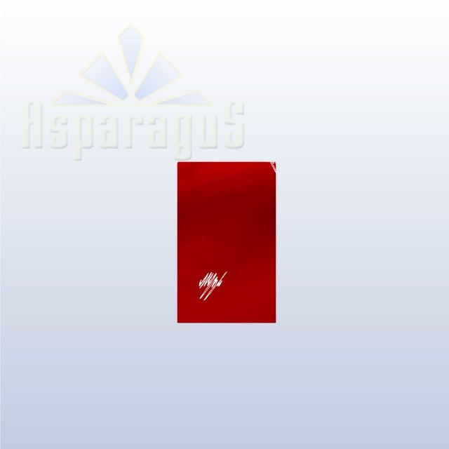 CELLOPHANE GIFT BAG METALLIC 15X25CM/RED/ZIGZAG (50PCS/PACK)