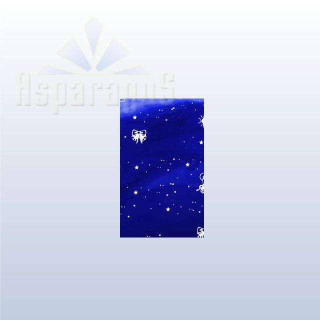 CELLOPHANE GIFT BAG METALLIC 15X35CM/ROYAL BLUE/CANDLE (50PCS/PACK)