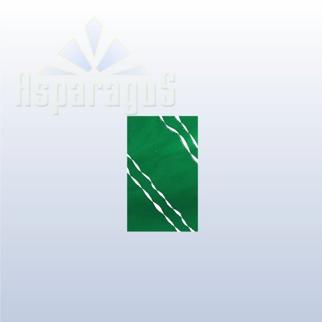 CELLOPHANE GIFT BAG METALLIC 15X35CM/GRASS GREEN/OBLIQUE STRIPE (50PCS/PACK)