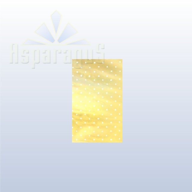 CELLOPHANE GIFT BAG METALLIC 15X35CM/GOLD/DOTTED (50PCS/PACK)