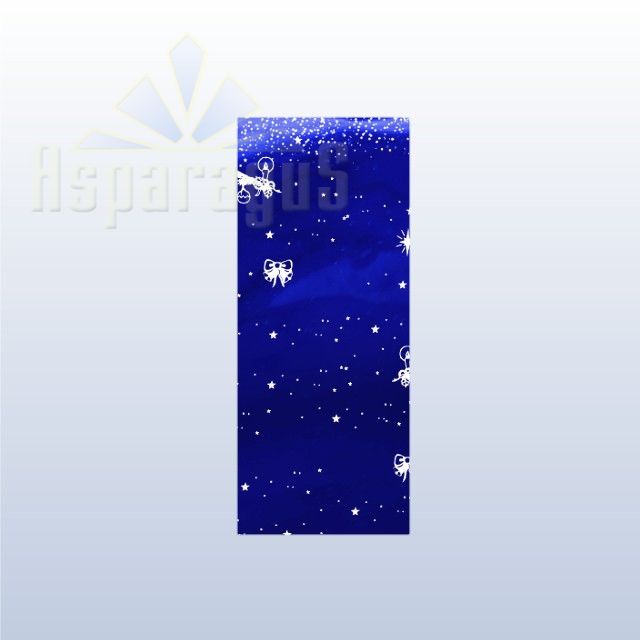 CELLOPHANE GIFT BAG METALLIC 15X45CM/ROYAL BLUE/CANDLE (50PCS/PACK)
