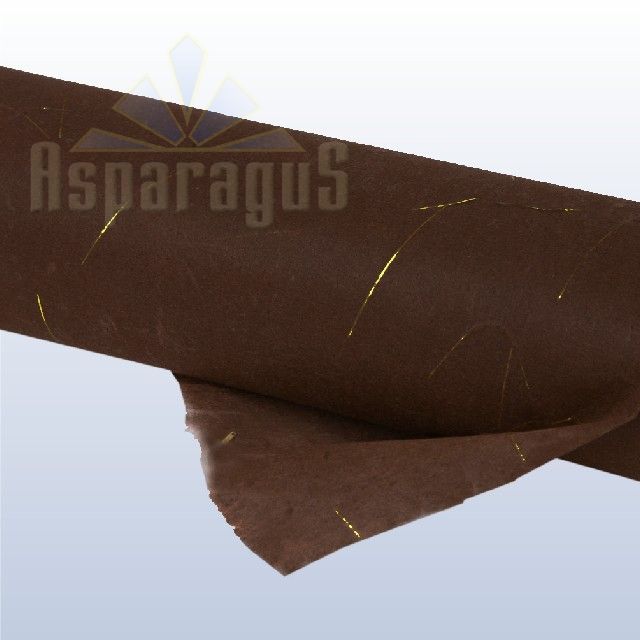 NON WOVEN WRAPPING WITH GOLDEN STRINGS 50CMX10Y/BROWN