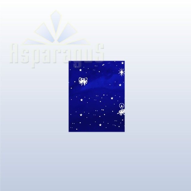 CELLOPHANE GIFT BAG METALLIC 18X25CM/ROYAL BLUE/CANDLE (50PCS/PACK)