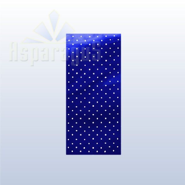 CELLOPHANE GIFT BAG METALLIC 18X45CM/ROYAL BLUE/DOTTED (50PCS/PACK)