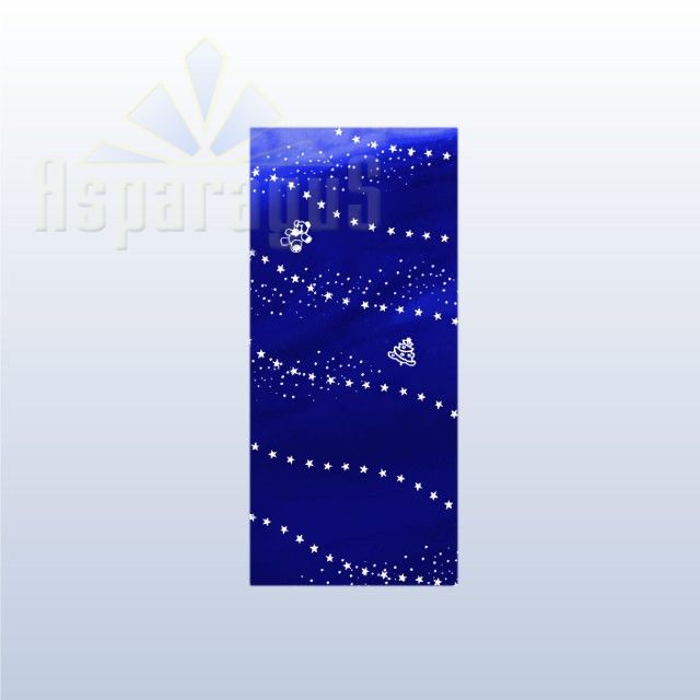 CELLOPHANE GIFT BAG METALLIC 18X45CM/ROYAL BLUE/BEAR (50PCS/PACK)