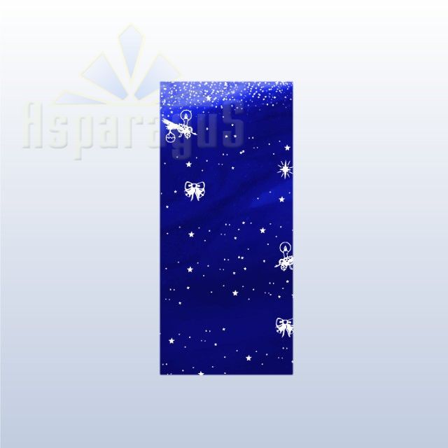 CELLOPHANE GIFT BAG METALLIC 18X45CM/ROYAL BLUE/CANDLE (50PCS/PACK)