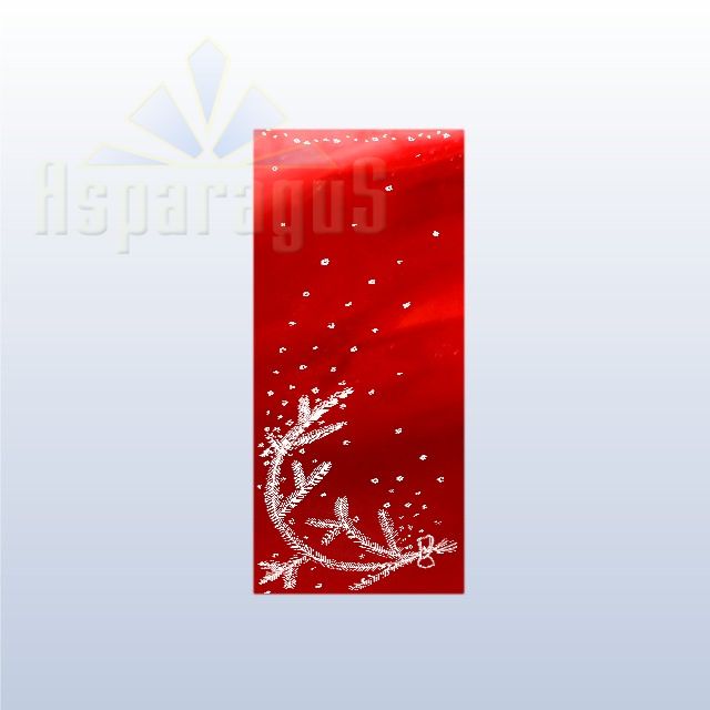 CELLOPHANE GIFT BAG METALLIC 18X45CM/RED/CHRISTMAS (50PCS/PACK)