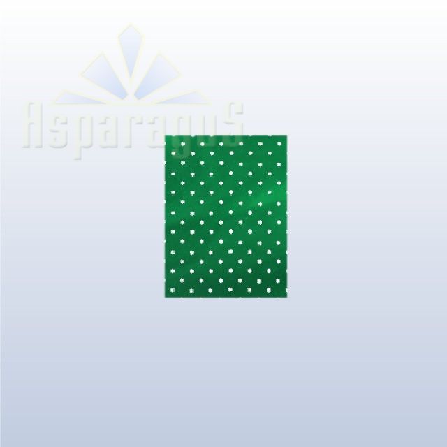 CELLOPHANE GIFT BAG METALLIC 20X25CM/GRASS GREEN/SNOWFLAKE (50PCS/PACK)