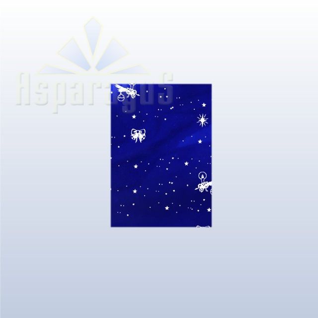 CELLOPHANE GIFT BAG METALLIC 20X35CM/ROYAL BLUE/CANDLE (50PCS/PACK)
