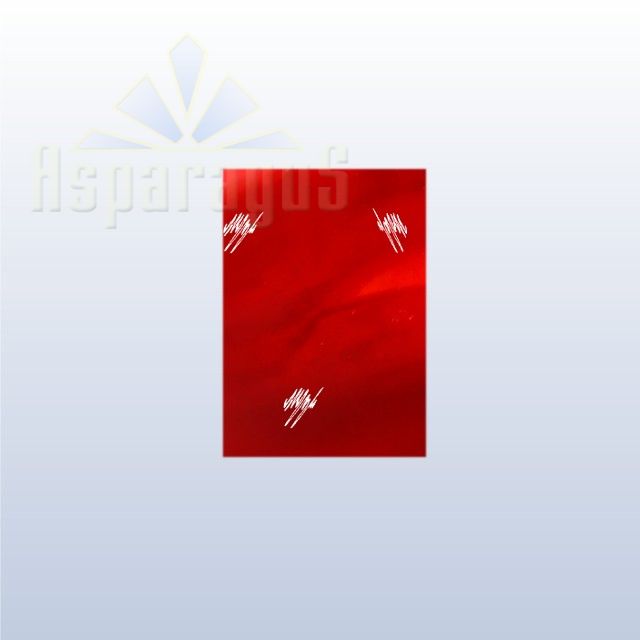 CELLOPHANE GIFT BAG METALLIC 20X35CM/RED/ZIGZAG (50PCS/PACK)