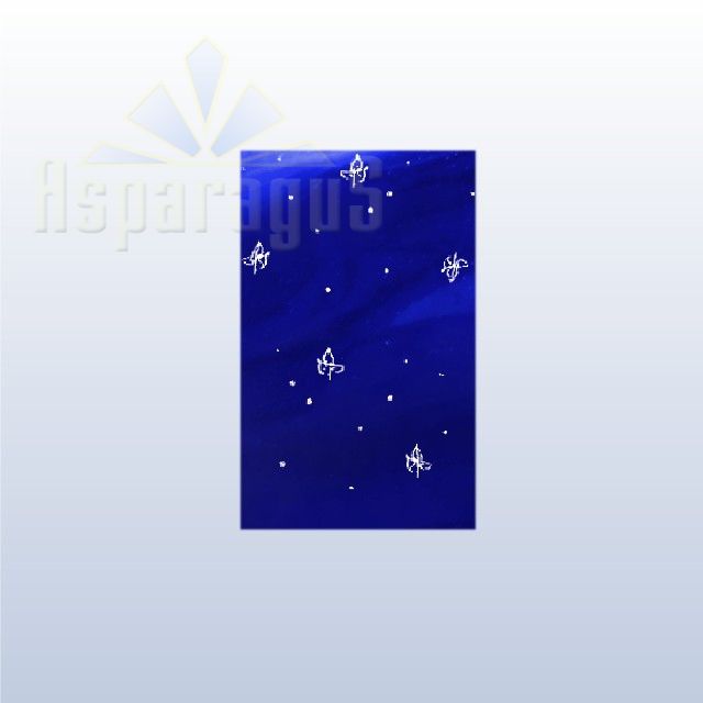 CELLOPHANE GIFT BAG METALLIC 20X40CM/ROYAL BLUE/SCROLL (50PCS/PACK)