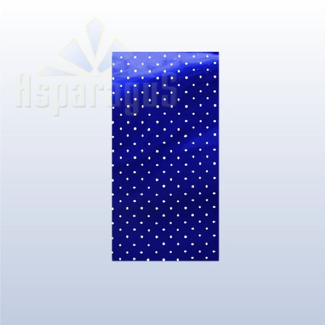 CELLOPHANE GIFT BAG METALLIC 20X45CM/ROYAL BLUE/DOTTED (50PCS/PACK)