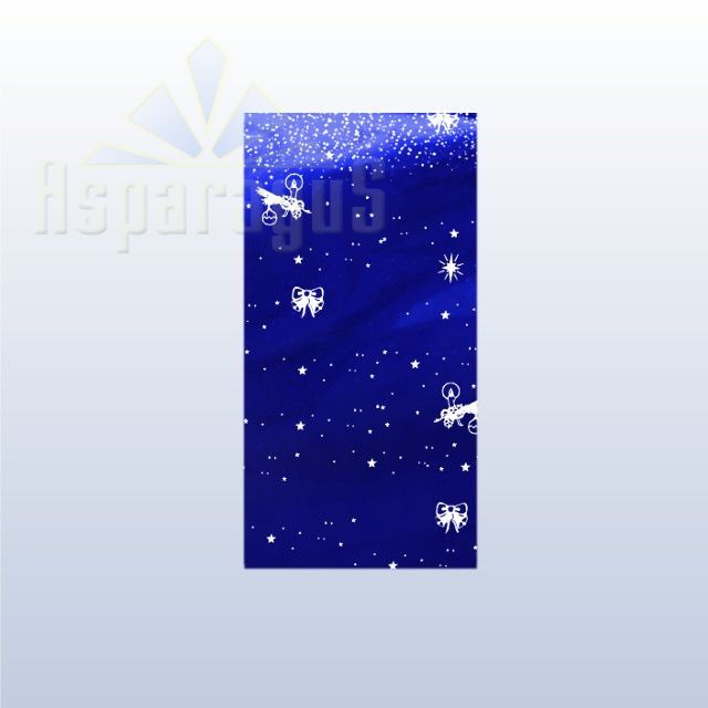 CELLOPHANE GIFT BAG METALLIC 20X45CM/ROYAL BLUE/CANDLE (50PCS/PACK)