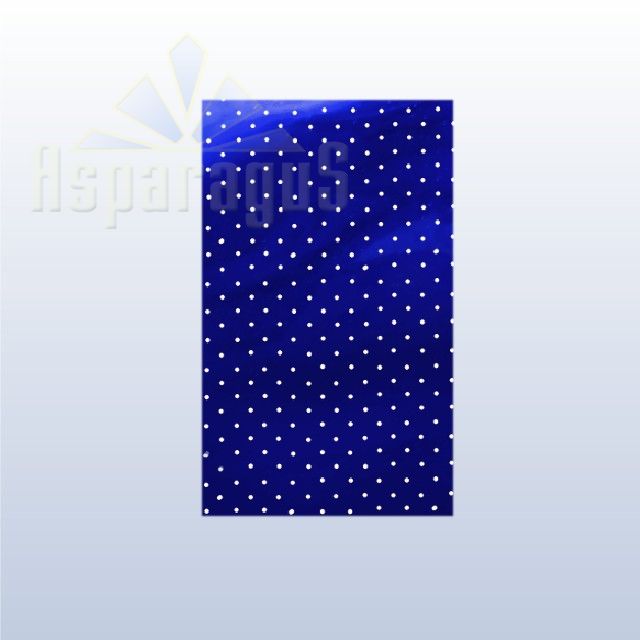 CELLOPHANE GIFT BAG METALLIC 25X45CM/ROYAL BLUE/DOTTED (50PCS/PACK)