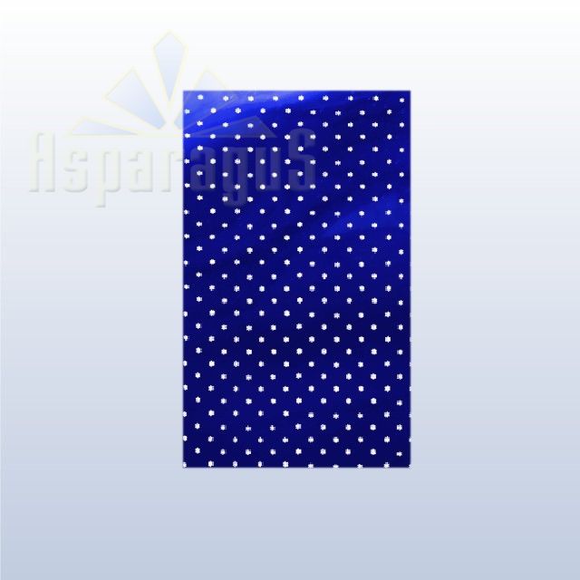 CELLOPHANE GIFT BAG METALLIC 25X45CM/ROYAL BLUE/SNOWFLAKE (50PCS/PACK)