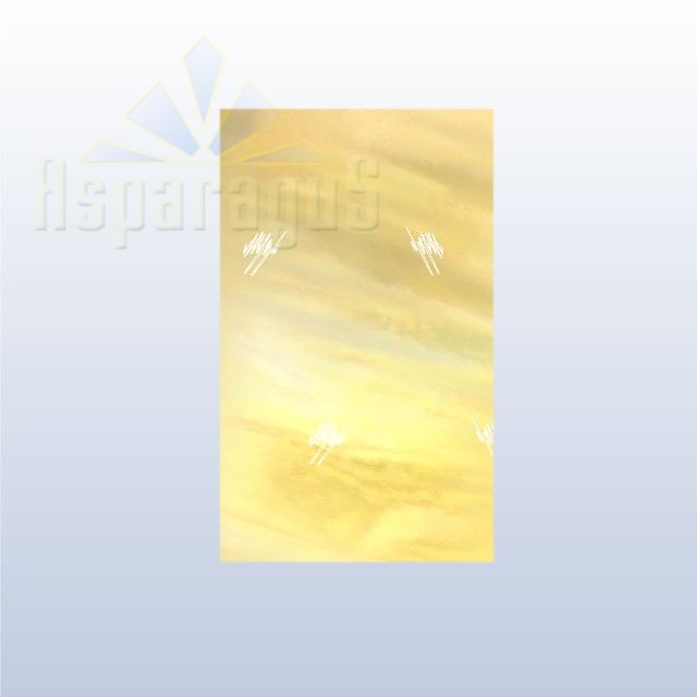 CELLOPHANE GIFT BAG METALLIC 25X45CM/GOLD/ZIGZAG (50PCS/PACK)