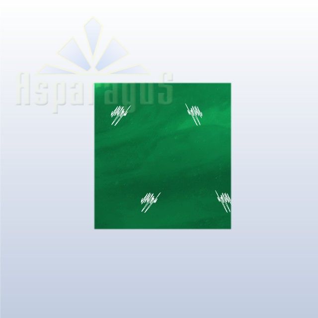 CELLOPHANE GIFT BAG METALLIC 30X35CM/GRASS GREEN/ZIGZAG (50PCS/PACK)