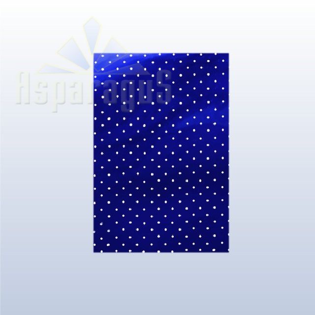 CELLOPHANE GIFT BAG METALLIC 30X45CM/ROYAL BLUE/DOTTED (50PCS/PACK)