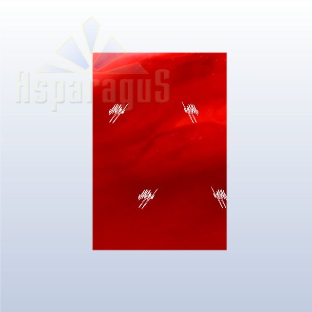 CELLOPHANE GIFT BAG METALLIC 30X45CM/RED/ZIGZAG (50PCS/PACK)