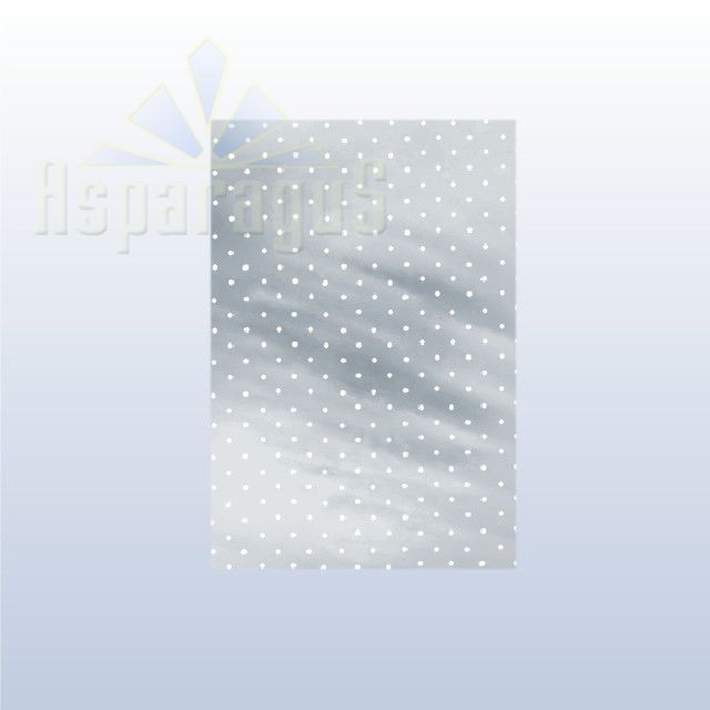 CELLOPHANE GIFT BAG METALLIC 30X45CM/SILVER/DOTTED (50PCS/PACK)