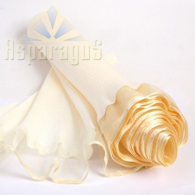 CREPE WITH TULLE/CREAM