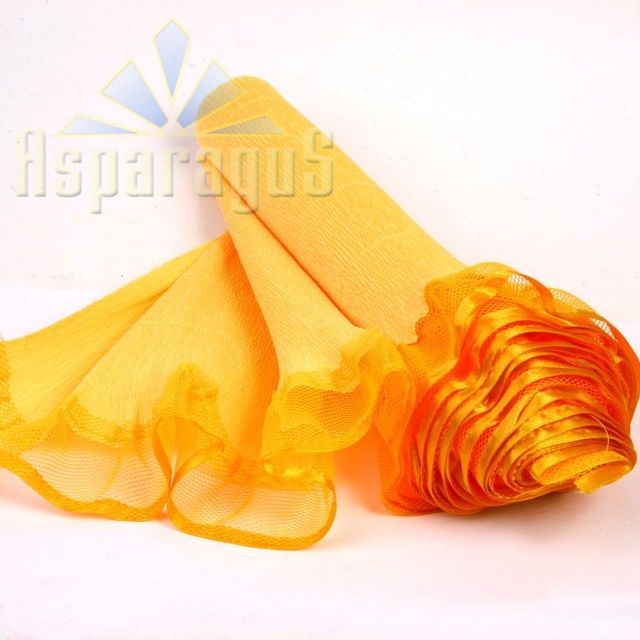 CREPE WITH TULLE/SUN YELLOW
