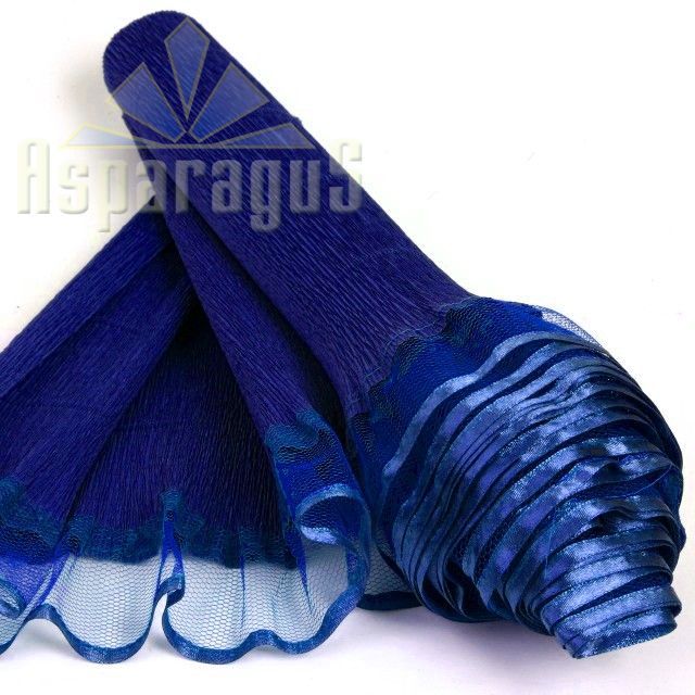 CREPE WITH TULLE/ROYAL BLUE