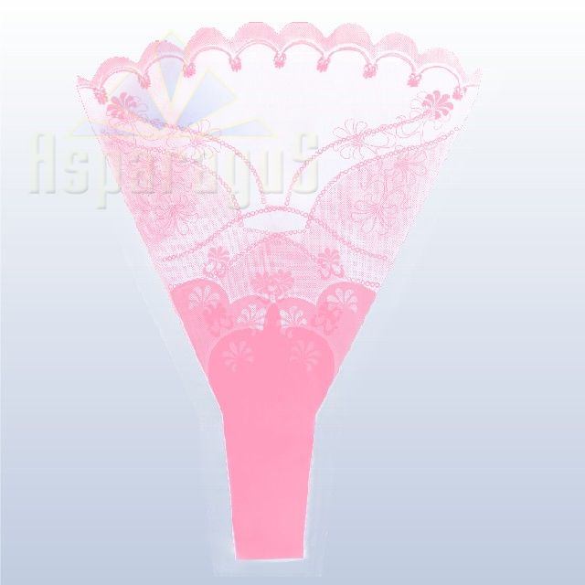 FLORAL SLEEVE RACQUET SHAPE SMALL/BABY PINK (50PCS/PACK)