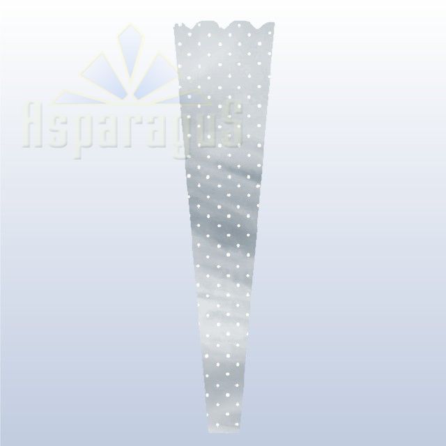 FLORAL SLEEVE SILVER 17CM/DOTTED (50PCS/PACK)