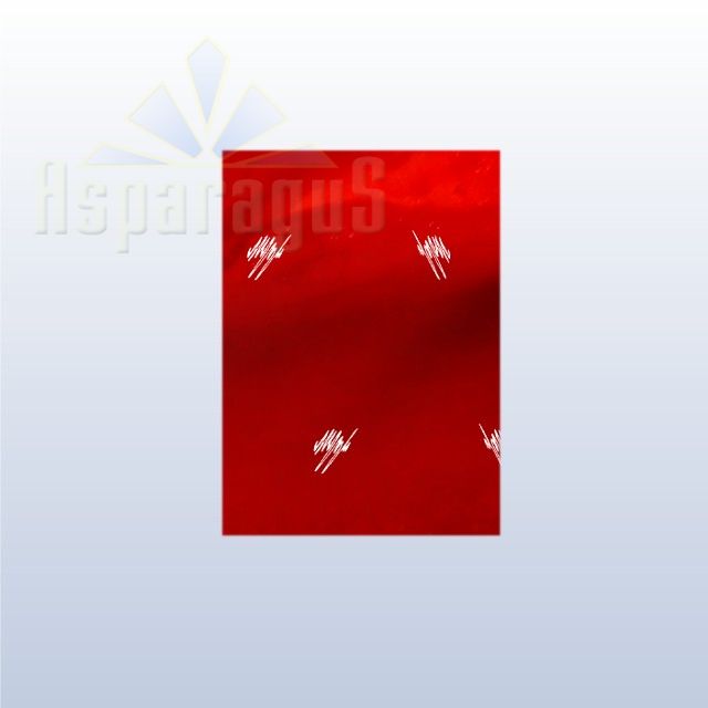 CELLOPHANE GIFT BAG METALLIC 25X45CM/RED/ZIGZAG (3PCS/PACK)