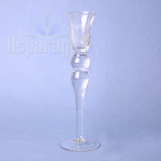 GLASS CANDLE HOLDER 22CM