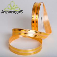 DECORATIVE RIBBON METAL STRIPED 2CMX50Y/GOLD