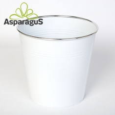 TIN PAIL D:20CM H:19CM/ WHITE