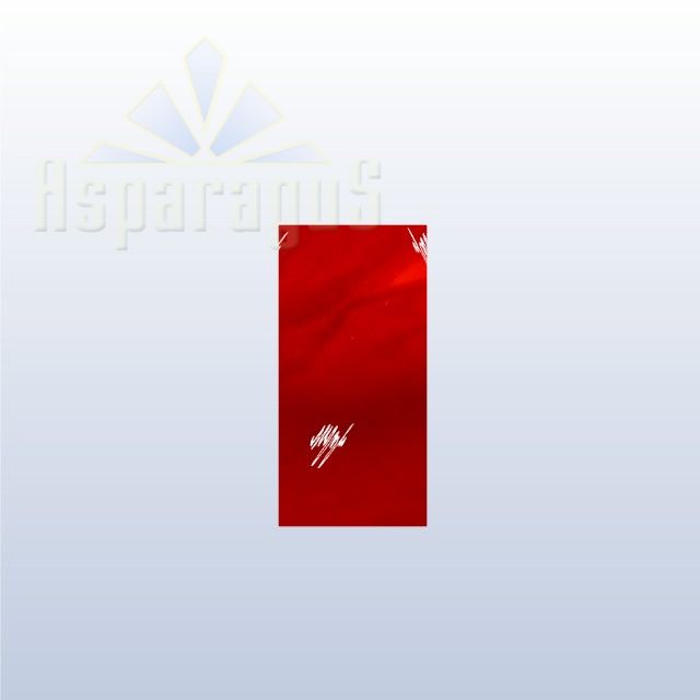 CELLOPHANE GIFT BAG METALLIC 15X30CM/RED/ZIGZAG (50PCS/PACK)