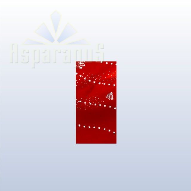 CELLOPHANE GIFT BAG METALLIC 15X30CM/RED/BEAR (50PCS/PACK)