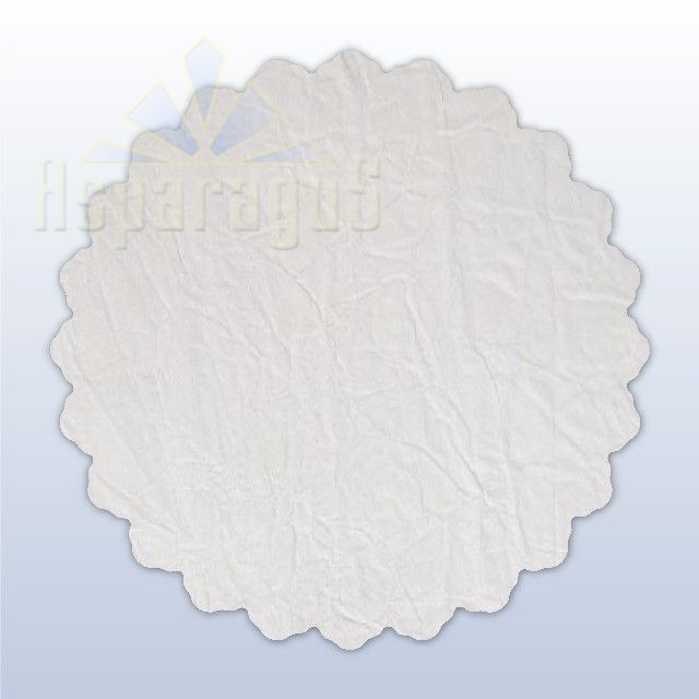 DIPPED PAPER 50 CM ROUND/WHITE (5PCS/PACK)