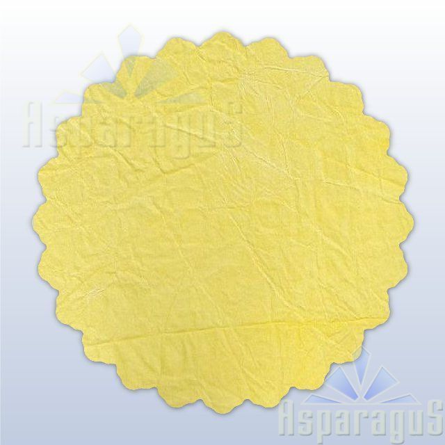 DIPPED PAPER 50 CM ROUND/LIGHT YELLOW (5PCS/PACK)